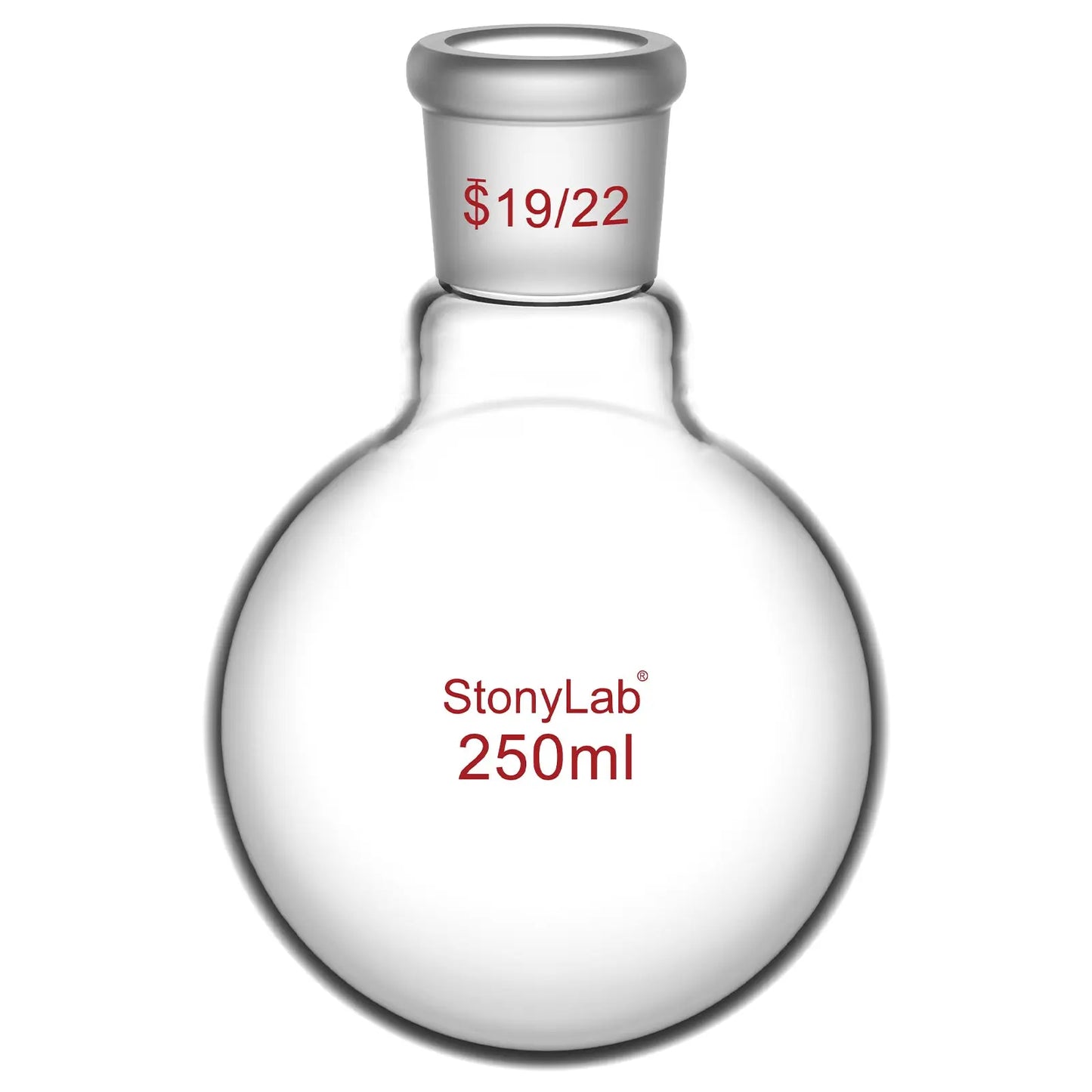 1 Neck Round Bottom Flask, 19/22 Joint, 25-500 ml Flasks-Round Bottom-1 Neck