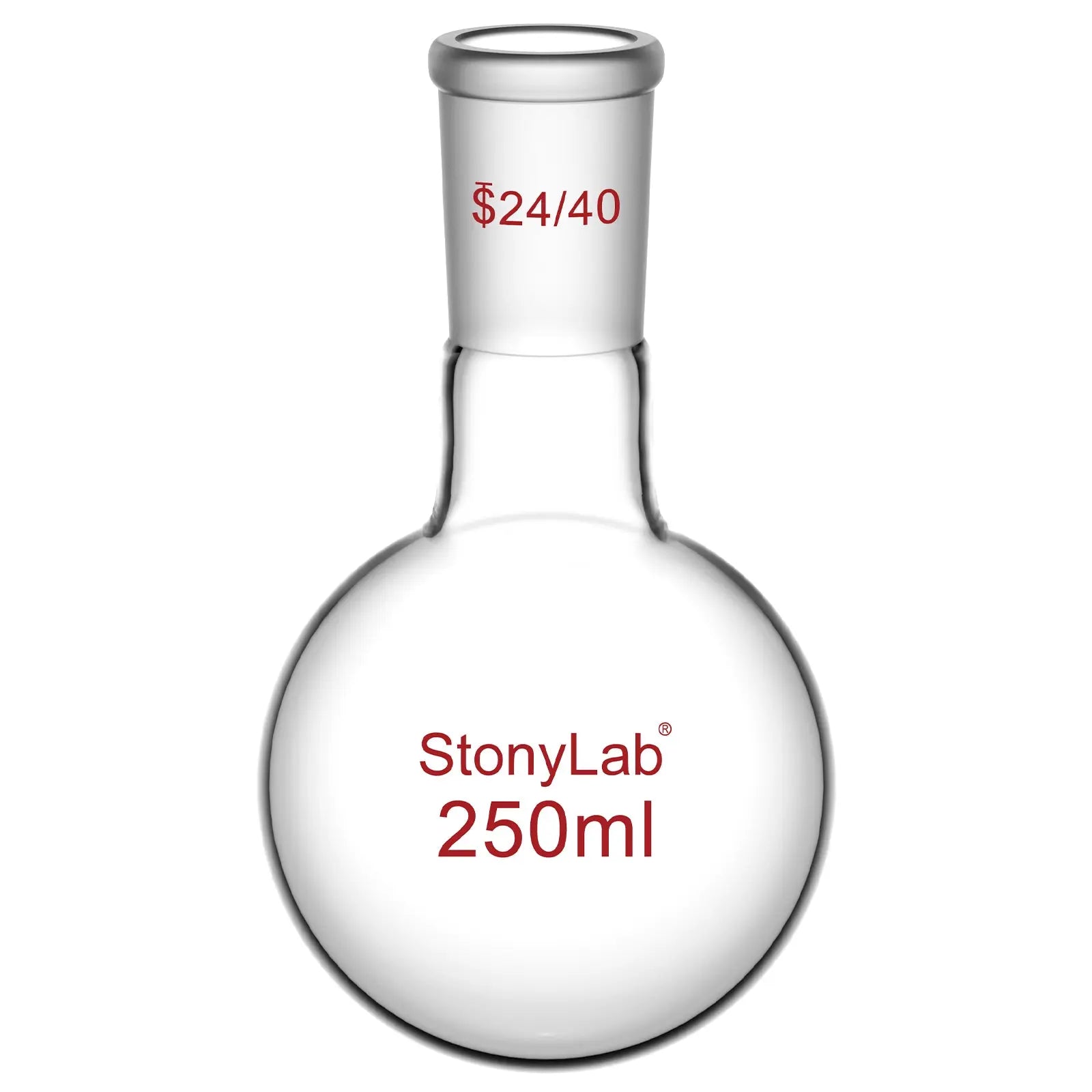 Comprehensive product view and setup components for StonyLab 1 Neck Round Bottom Flask