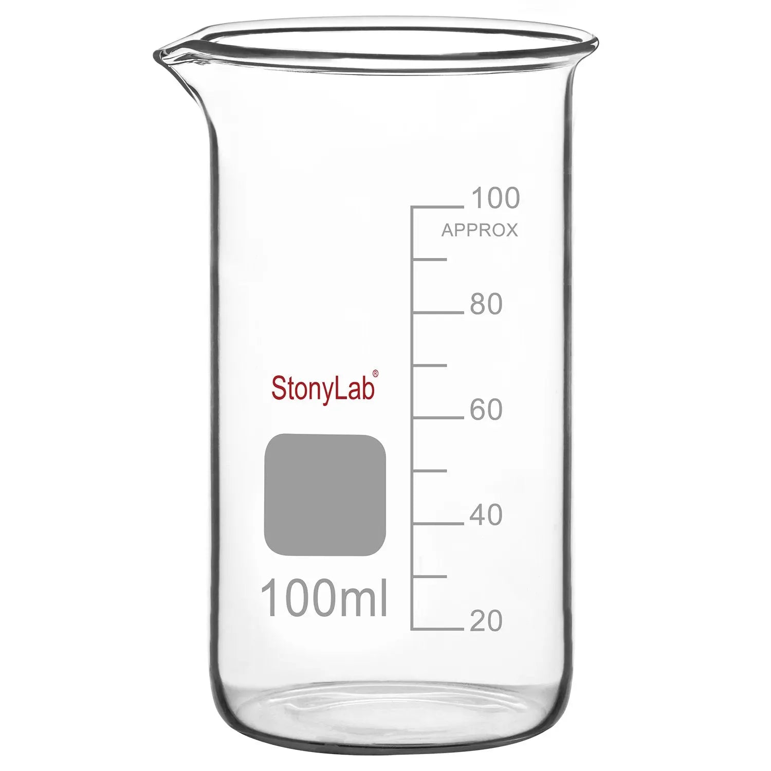 Alternative angle showing underlying build quality of StonyLab Graduated Tall Beaker