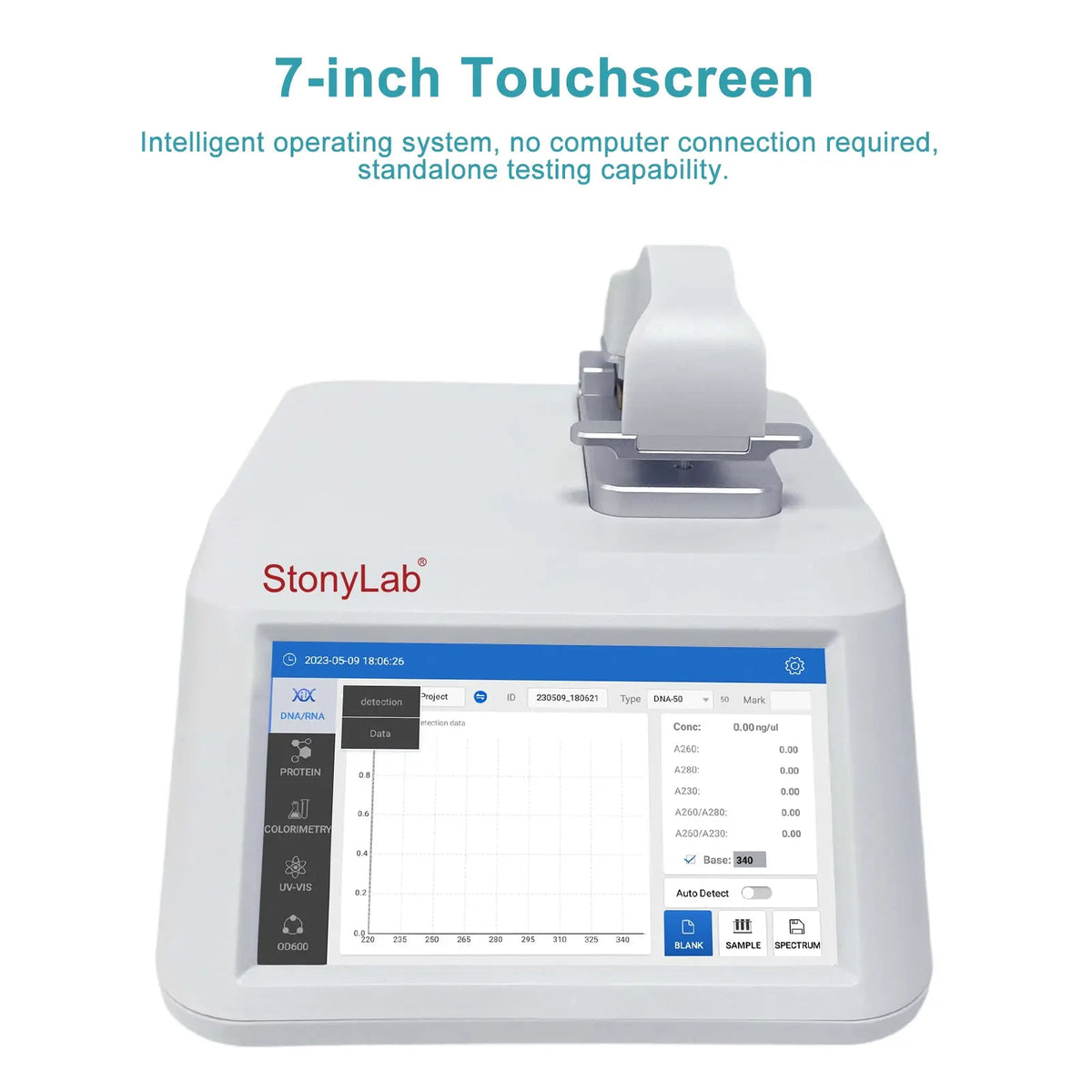StonyLab Micro-Volume Spectrophotometer heavy duty chemical processing configuration