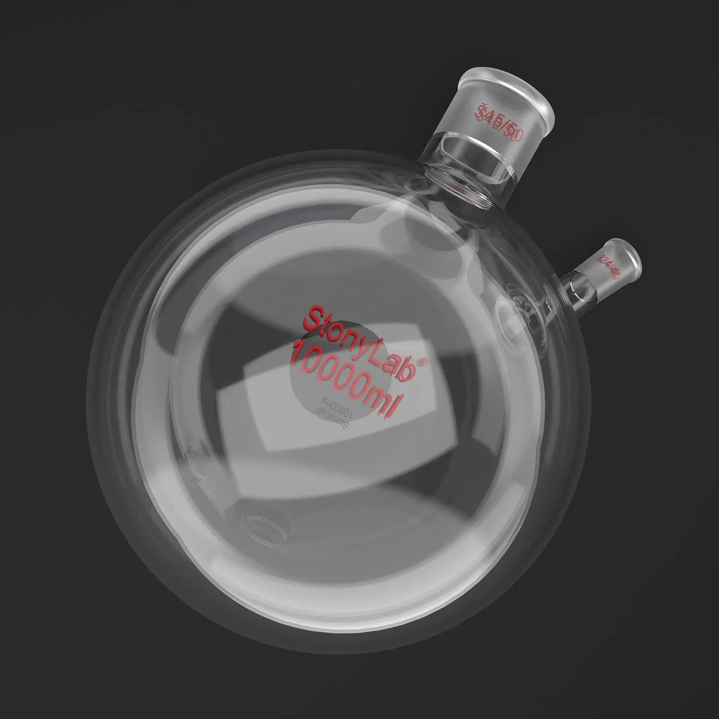 2-Neck Round Bottom Flask, 45/50 Center and 24/40 Side Joints, 5-10 L Flasks-Round Bottom-2 Neck