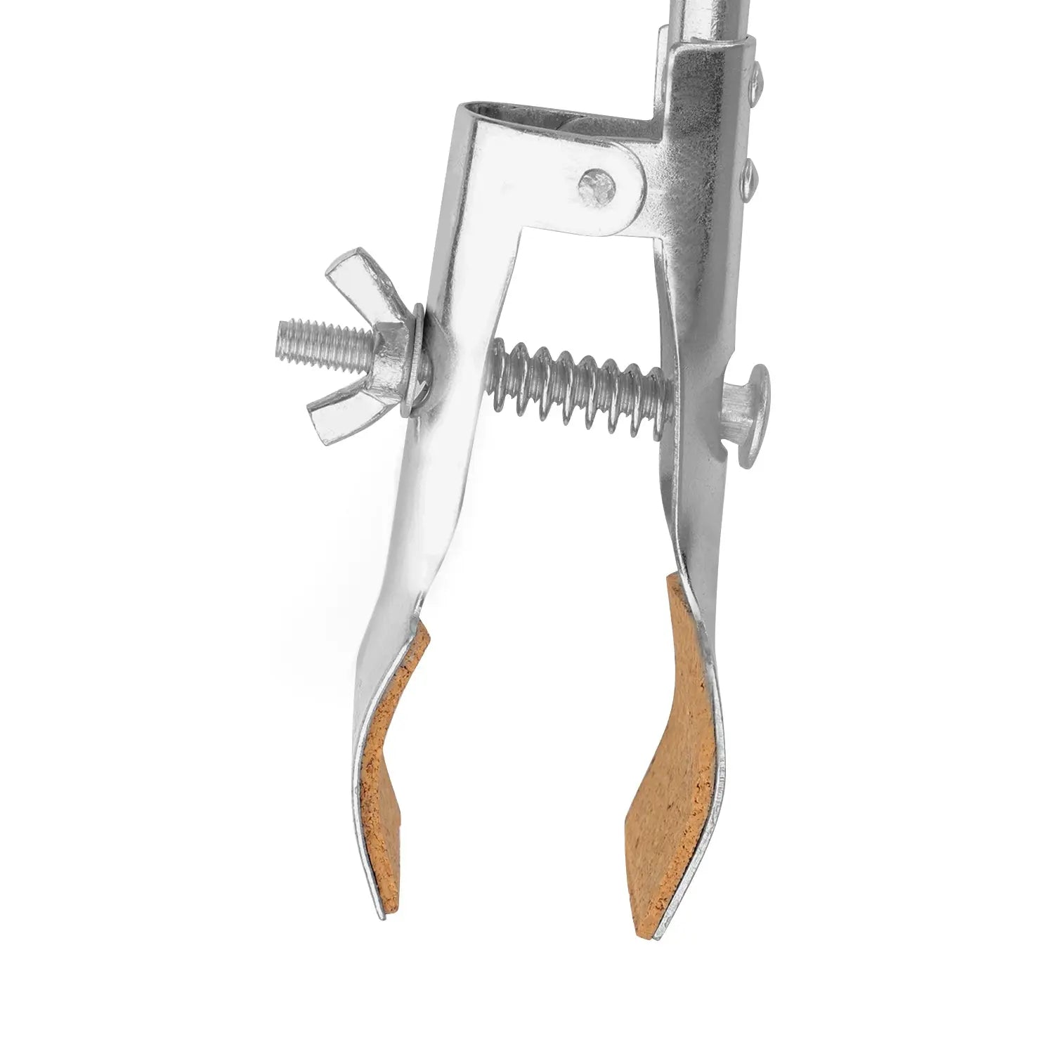 Side view and dimensional layout of the durable StonyLab 2-Prong Zinc-Plated Swivel Clamp