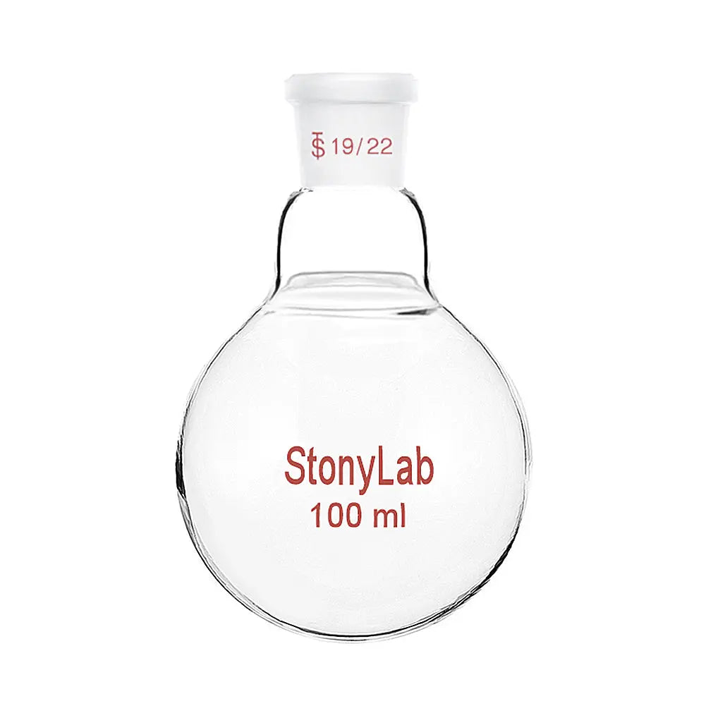 Single Neck Round Bottom Flask, 19/22 Joint, 50-500 ml - StonyLab Flasks - Round Bottom 100-ml