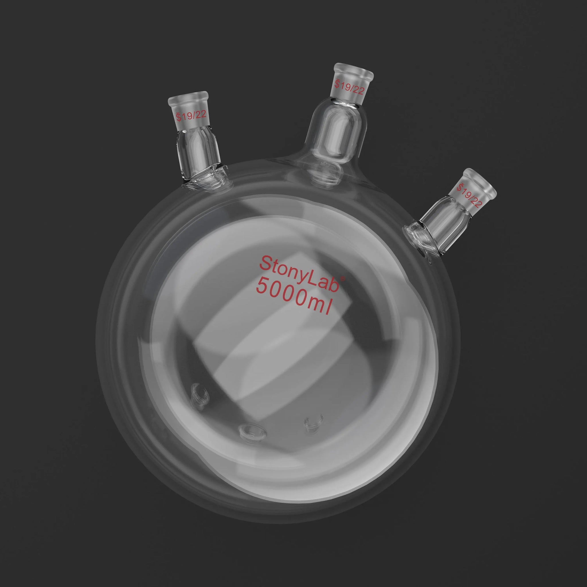 Comprehensive product view and setup components for StonyLab 3-Neck Round Bottom Flask