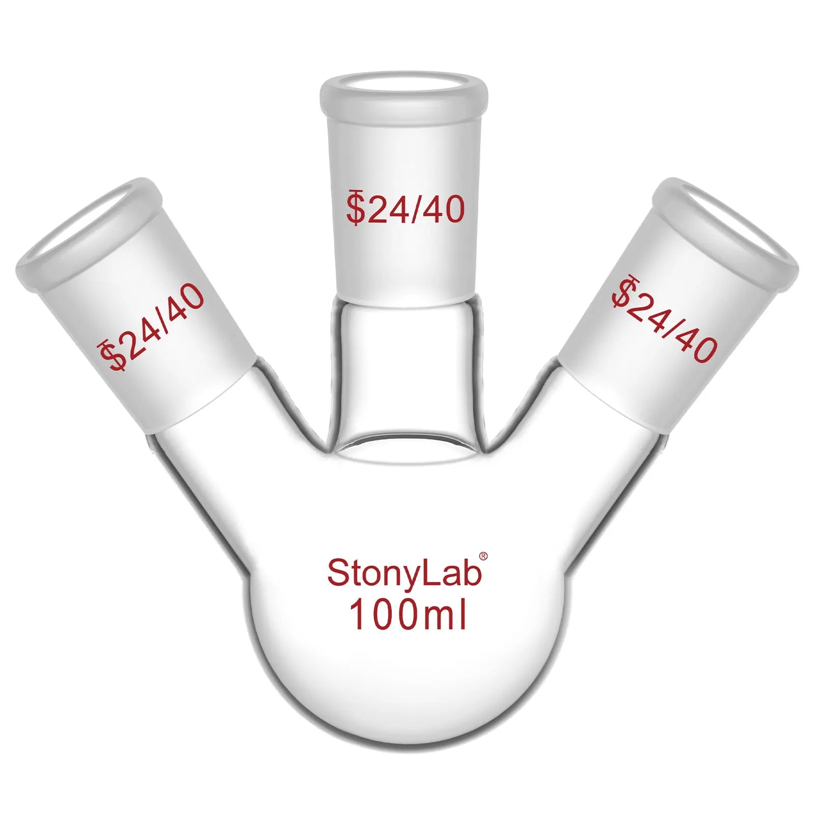 Comprehensive product view and setup components for StonyLab 3-Neck Round Bottom Flask