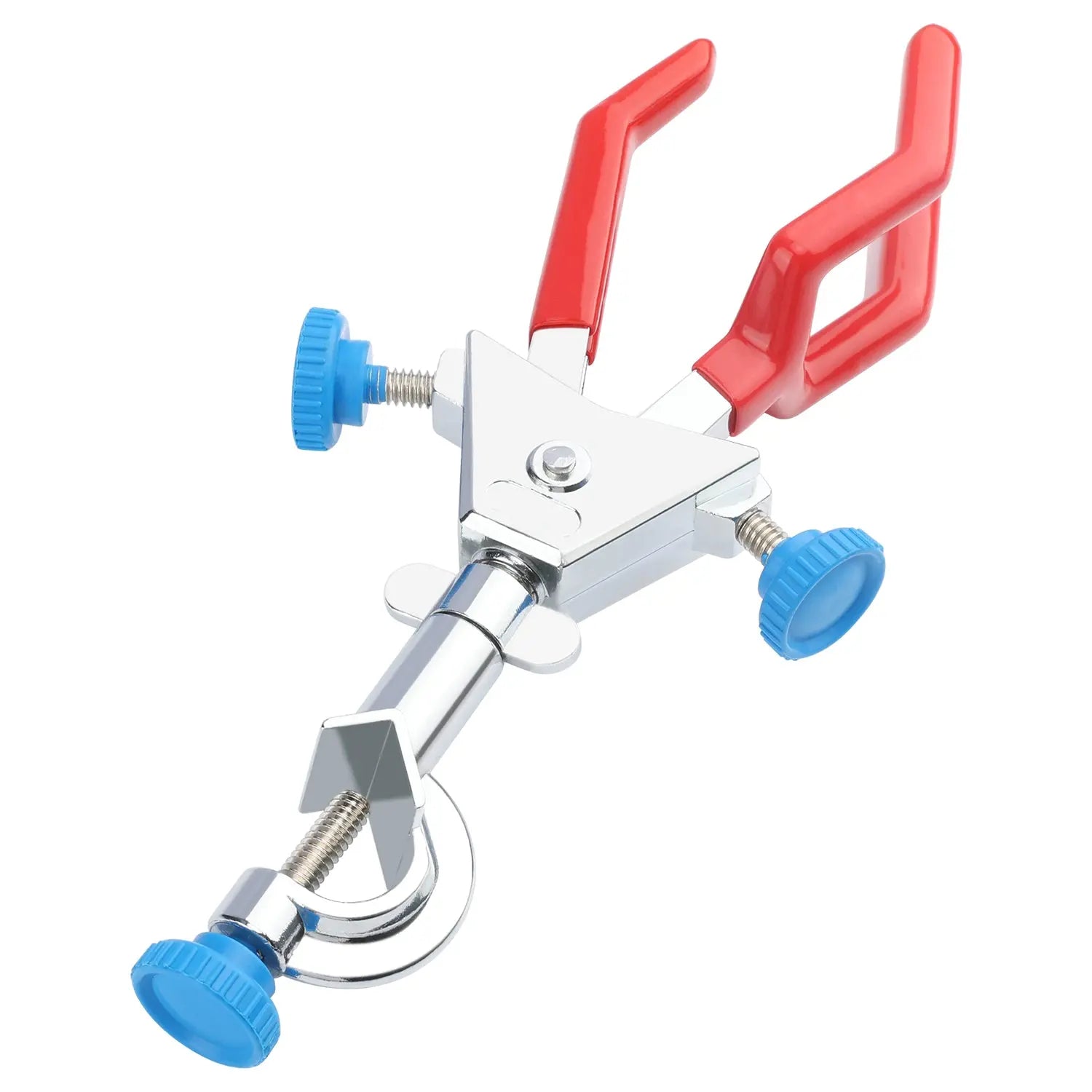 Comprehensive product view and setup components for StonyLab 3-Prong Swivel Clamp with Boss Head