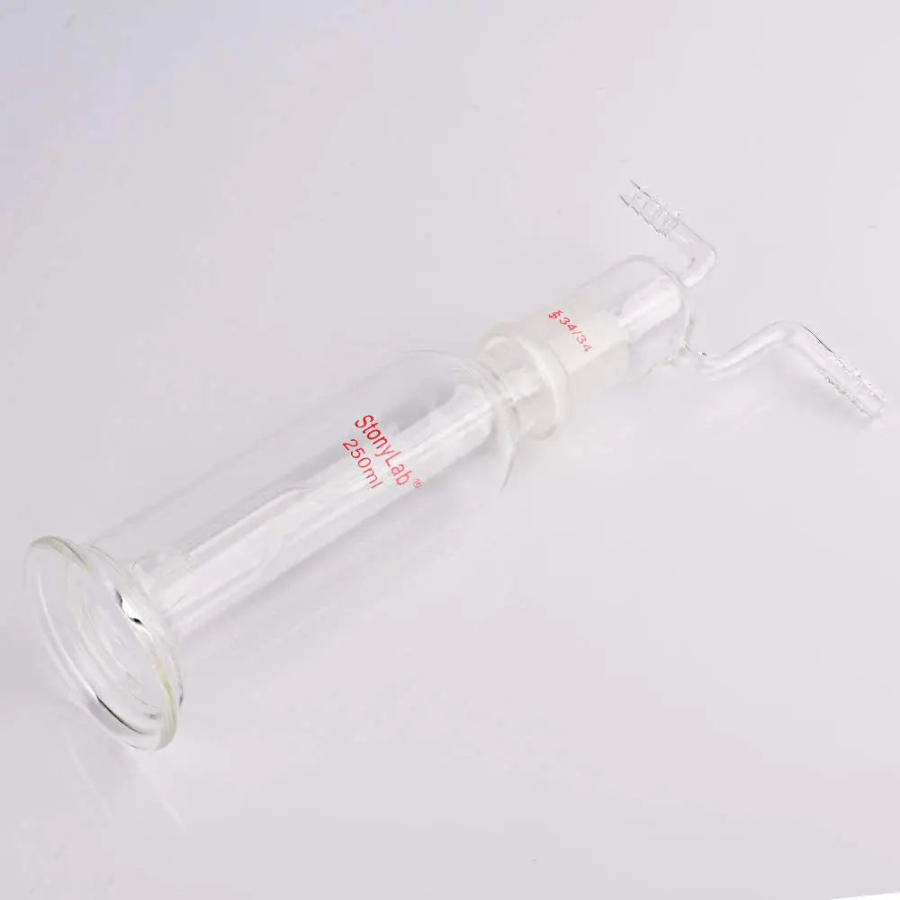 Comprehensive product view and setup components for StonyLab Gas Washing Bottle with Fritted Dispersion Tube