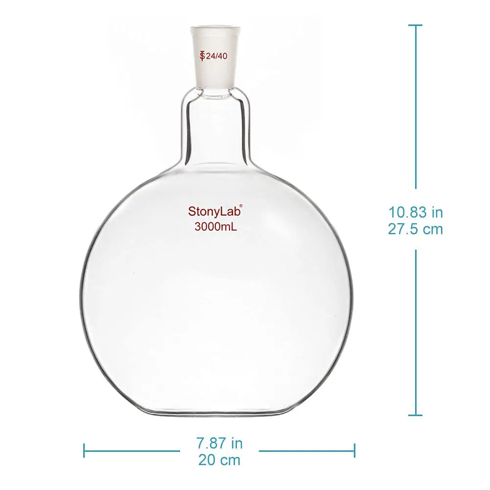 Single Neck Flat Bottom Flask, 24/40 Joint, 50-5000 ml Flasks - Flat Bottom