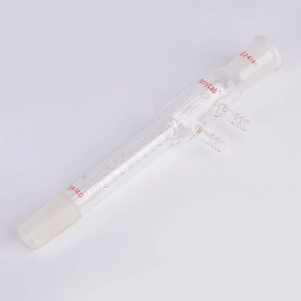 Alternative angle showing underlying build quality of StonyLab Glass Dimroth Coil Reflux Condenser with 24