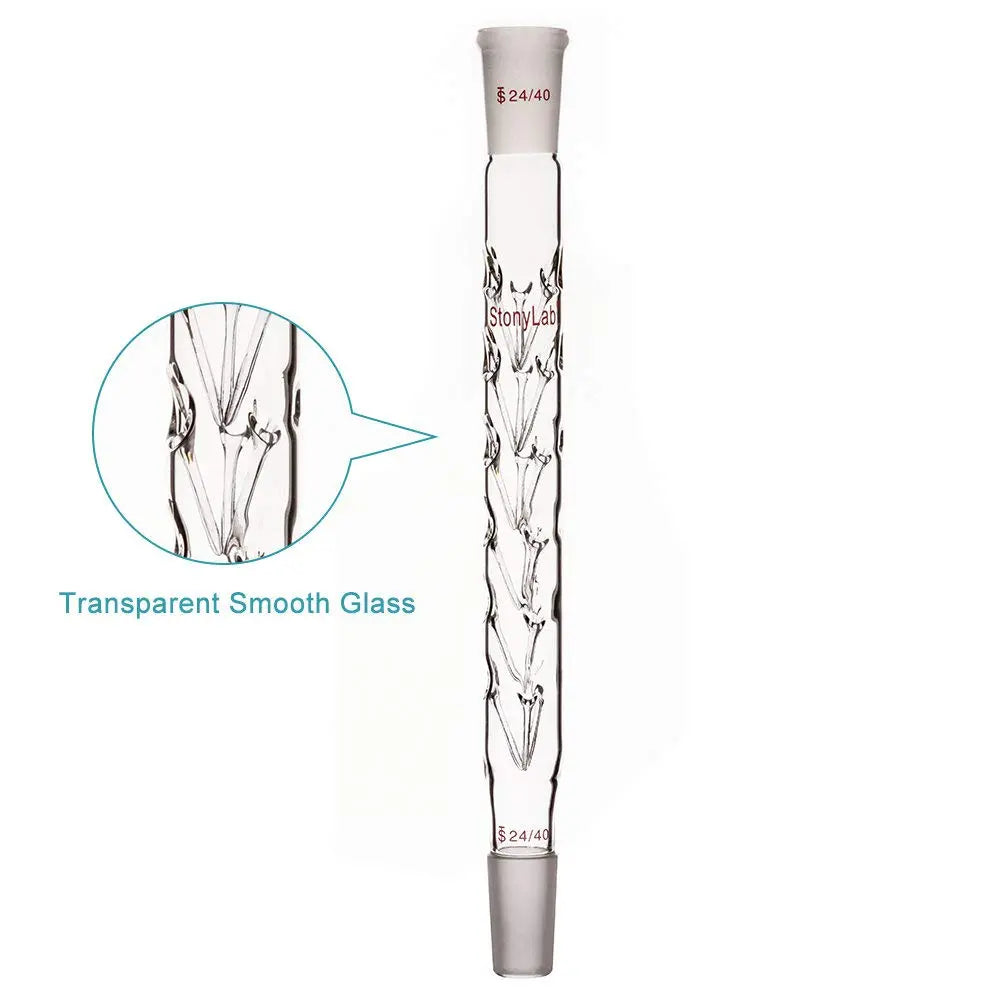 Side view and dimensional layout of the durable StonyLab Vigreux Distillation Column