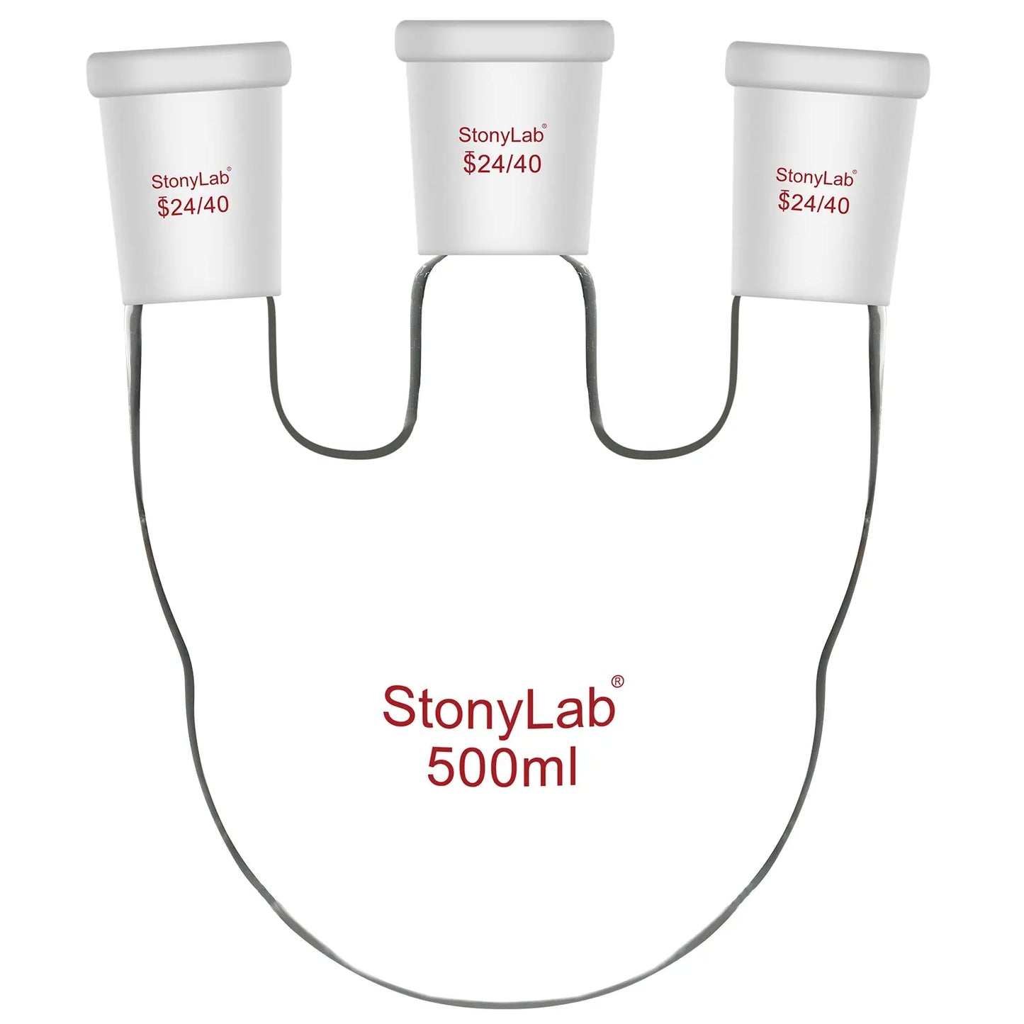 3 Straight Neck Round Bottom Flask, 24/40 Joints, 250-2000ml Round Bottom Flasks 500-ml