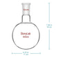 Single Neck Round Bottom Flask with 24/40 Standard Taper Outer Joint, 50-5000 ml - StonyLab Flasks - Round Bottom 