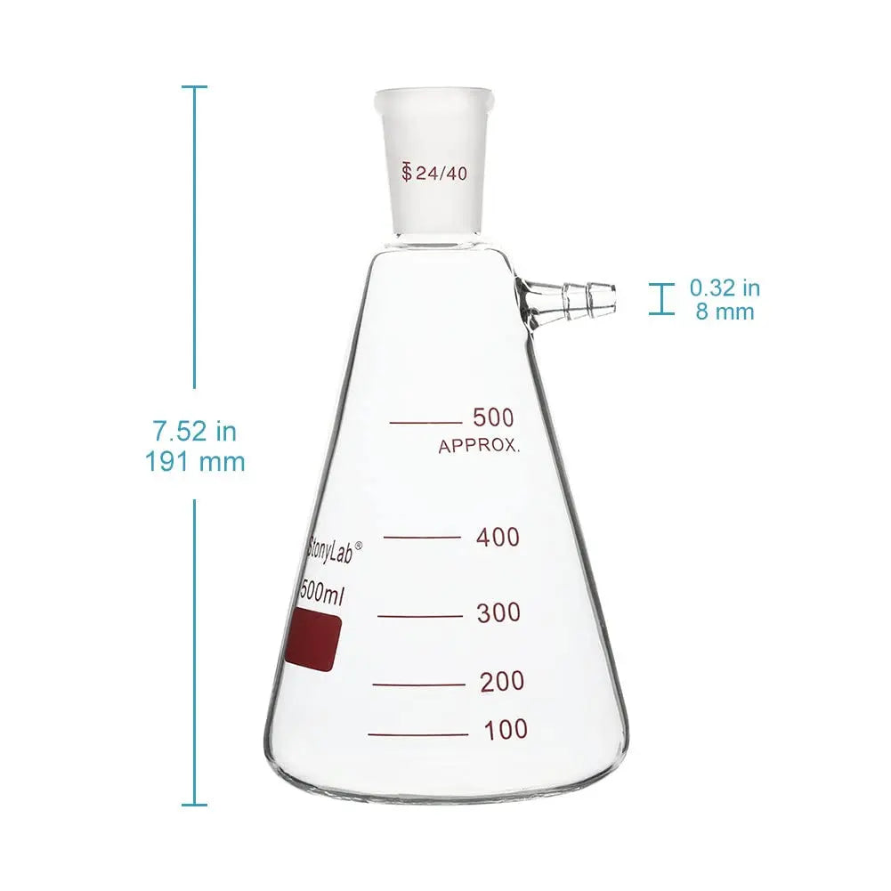 Filtering Flask,24/40 Standard Taper Outer Joint,50-1000 ml Flasks - Erlenmeyer