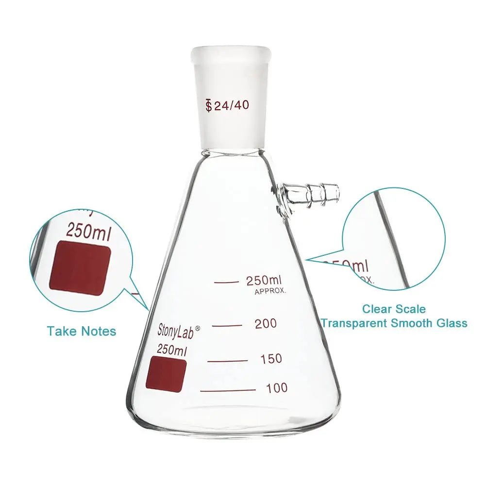 Filtering Flask,24/40 Standard Taper Outer Joint,50-1000 ml Flasks - Erlenmeyer