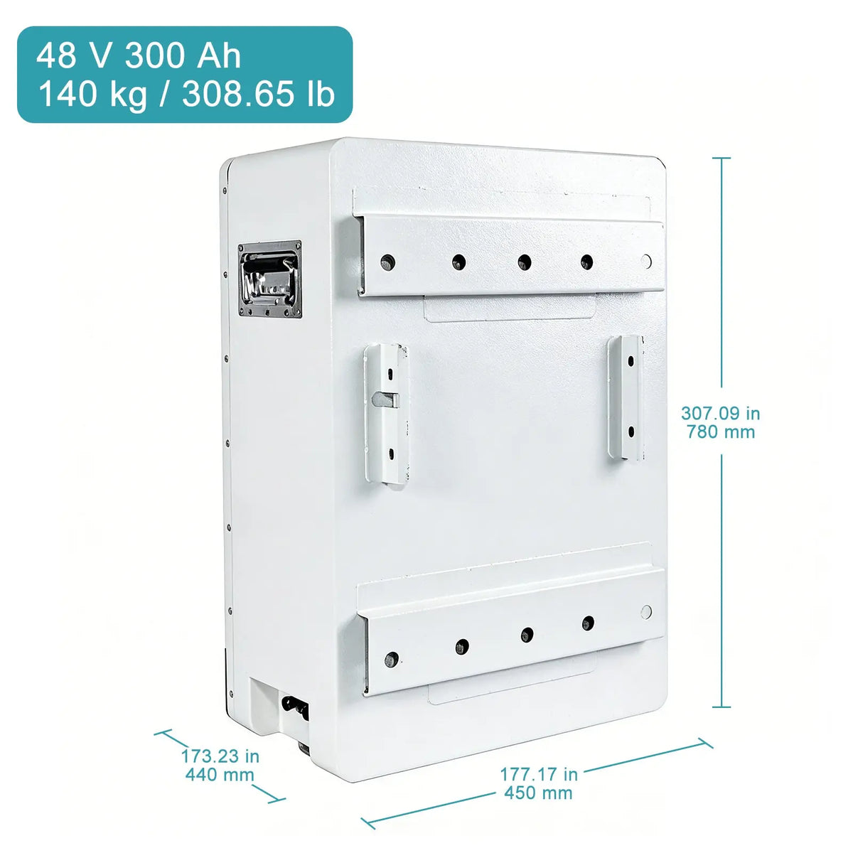 48 V (51.2 V) LiFePO₄ wall-mounted energy storage system, 100–300 Ah, 5–15 kWh, with built-in BMS and smart monitoring StonyLab