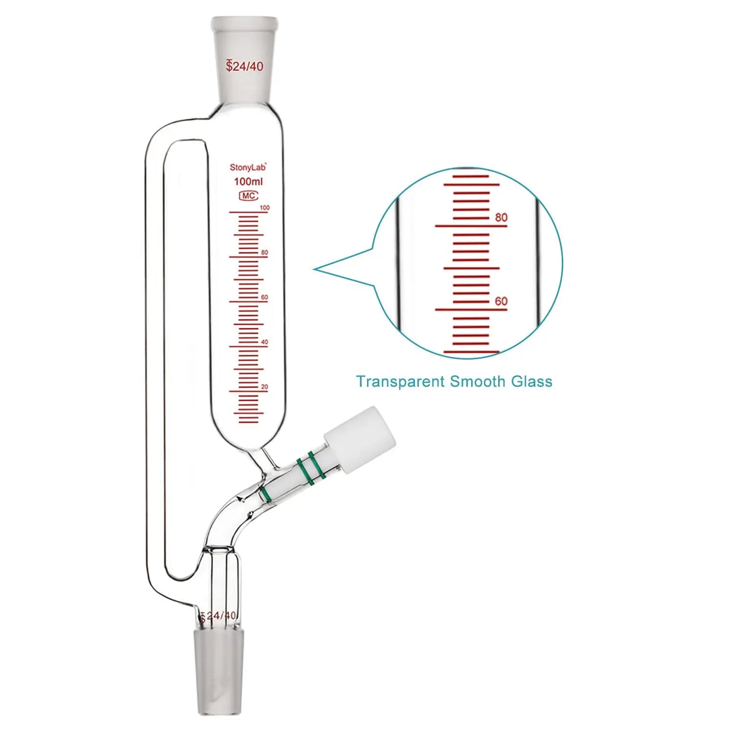 StonyLab Graduated Pressure Equalizing Addition Funnel heavy duty chemical processing configuration