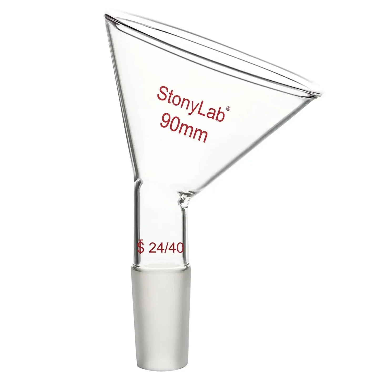 60 Offset Borosilicate Glass Powder Funnel,75-90mm Funnels-Powder Funnels 90-mm