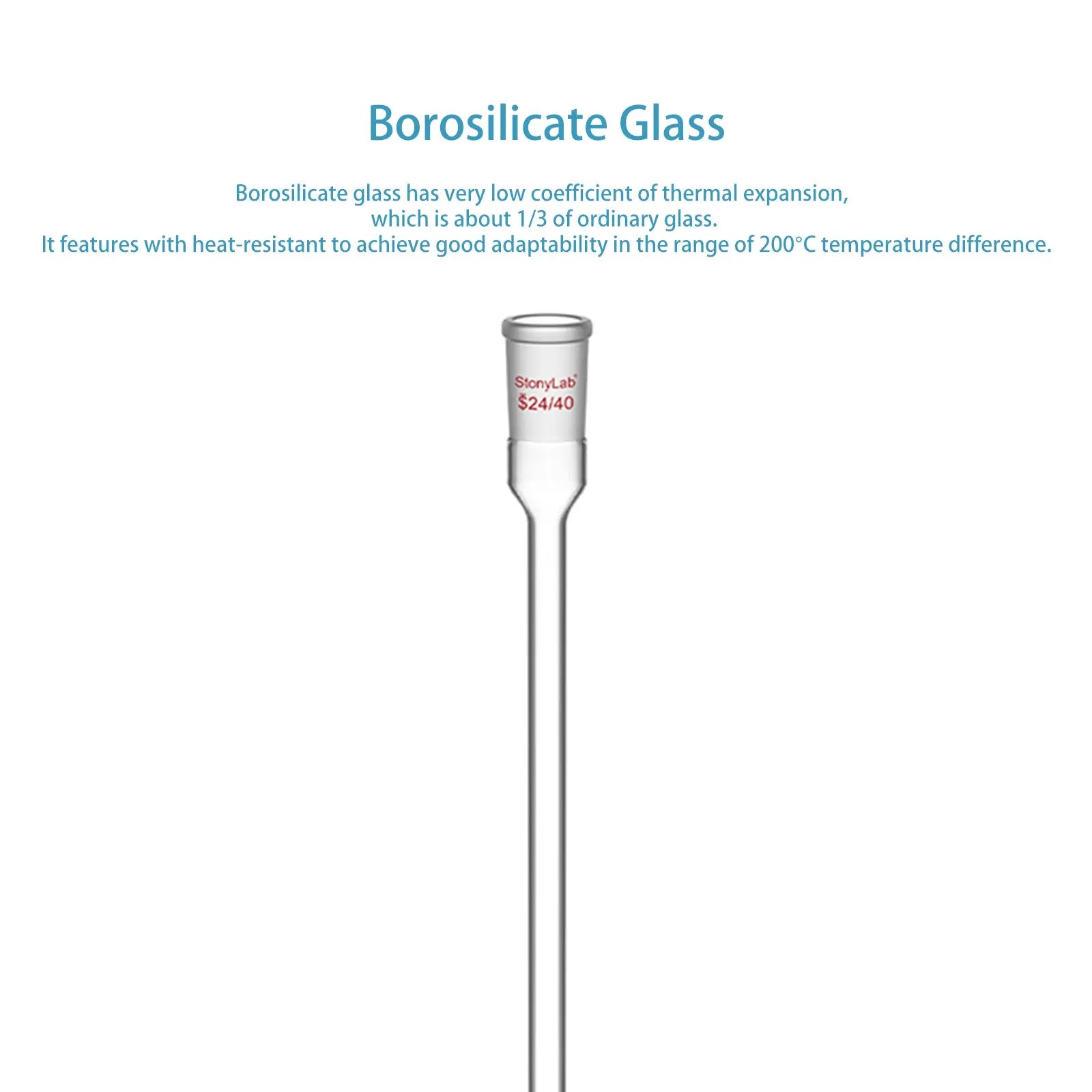 Side view and dimensional layout of the durable StonyLab Air Condenser Tube