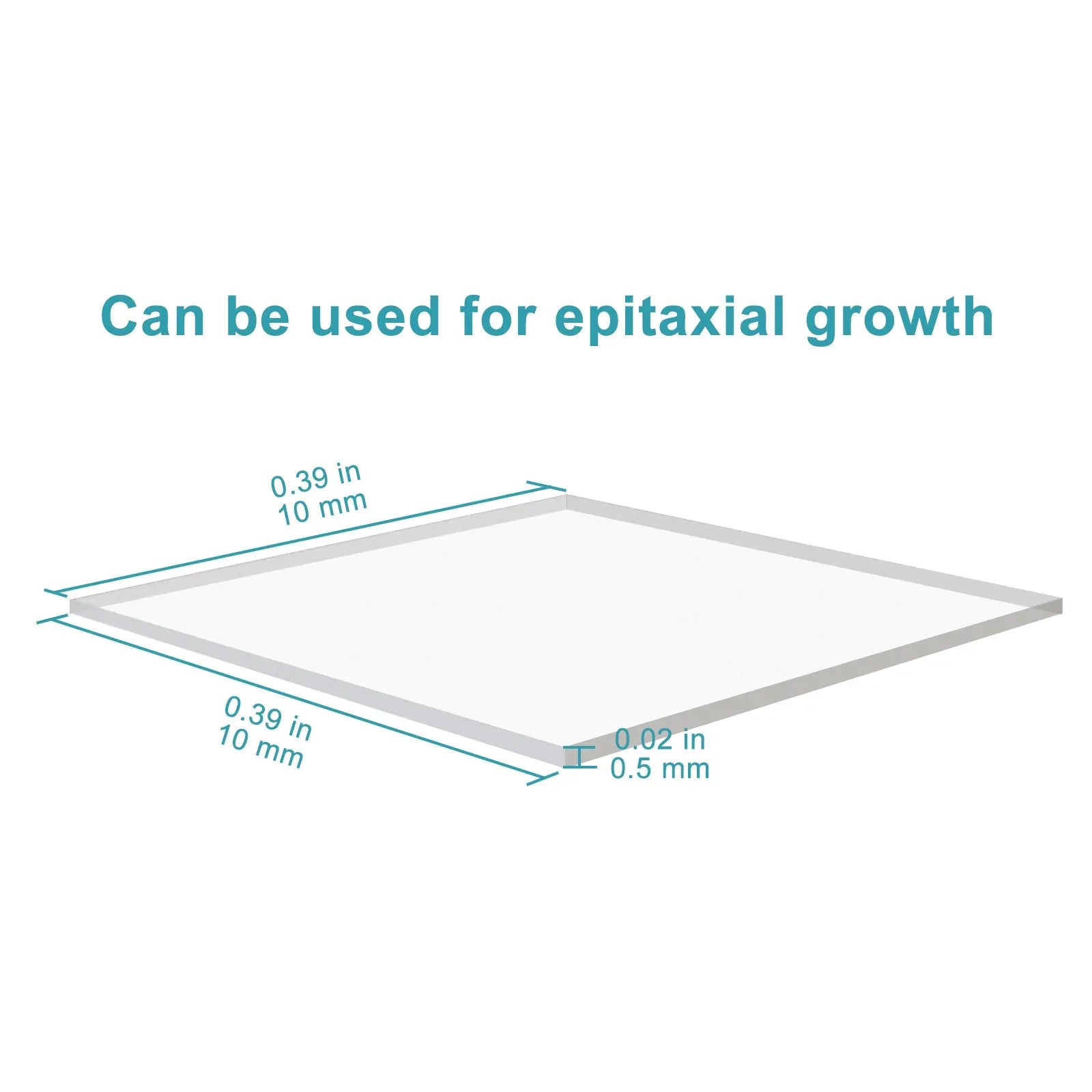 Side view and dimensional layout of the durable StonyLab Al?O? Alumina Single Crystal Substrate