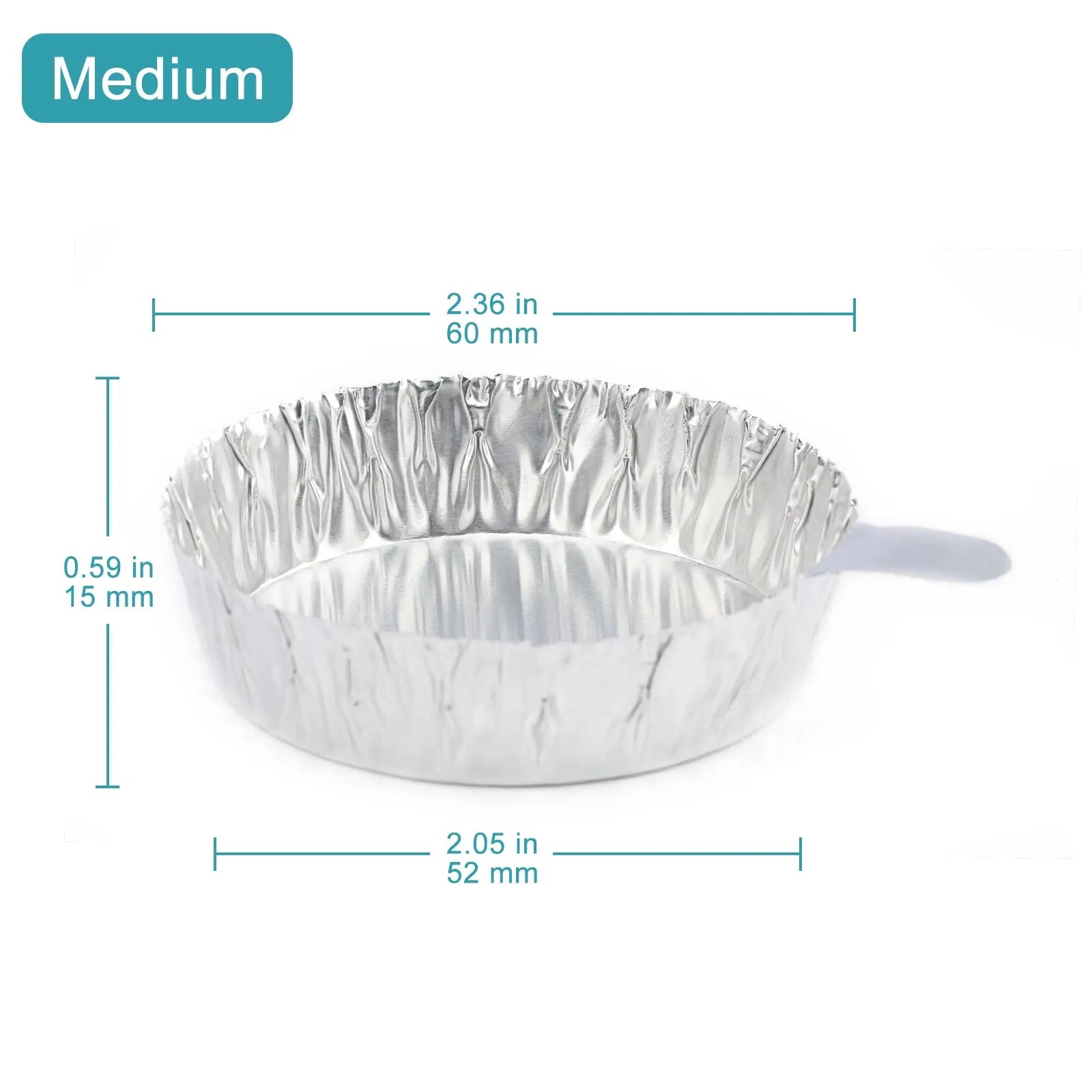 Close-up view showing the precise design and material of StonyLab Aluminum Weighing Dishes with Handles