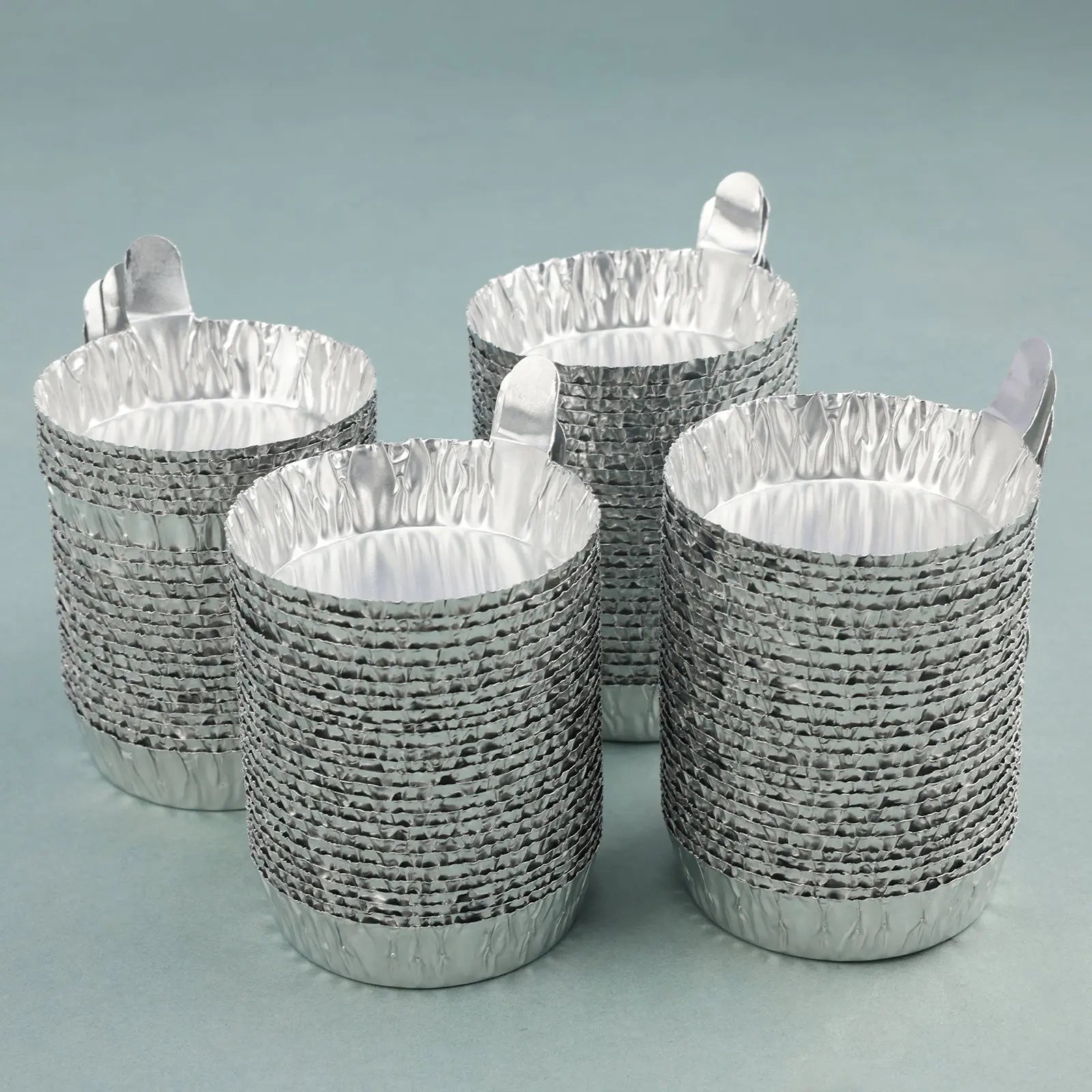 StonyLab Aluminum Weighing Dishes with Handles heavy duty chemical processing configuration