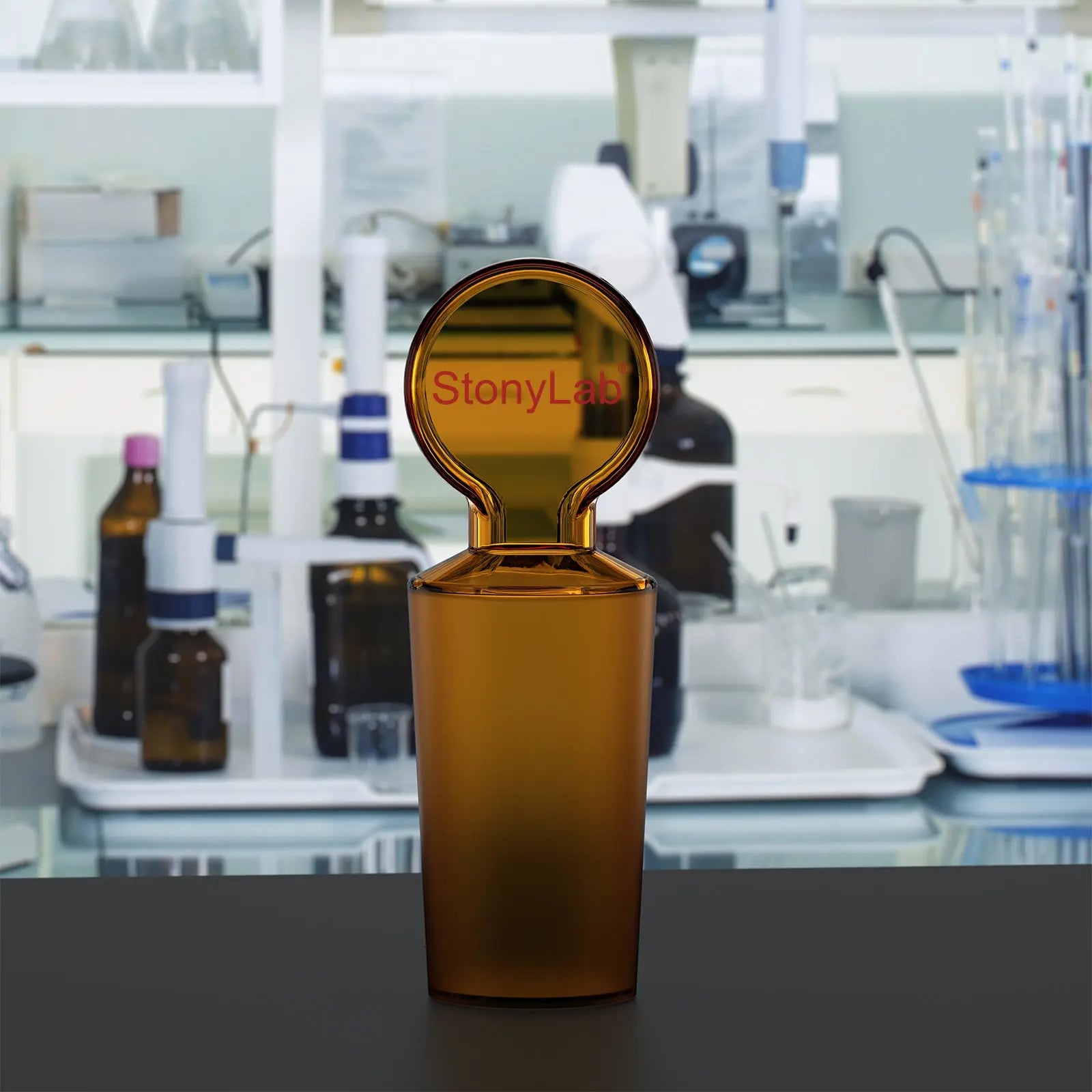 Detailed structural assembly component for StonyLab Amber Glass Stoppers