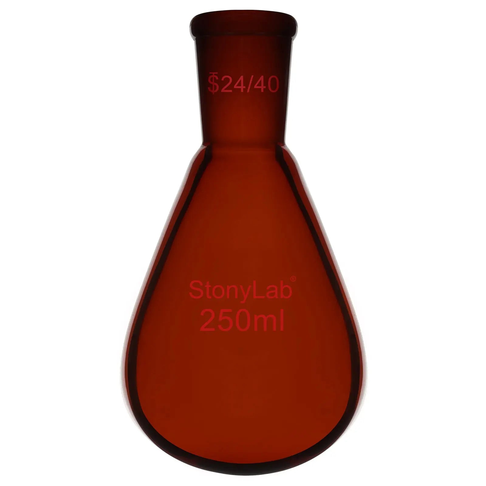 StonyLab Amber Single Neck Recovery Flask for professional laboratory applications