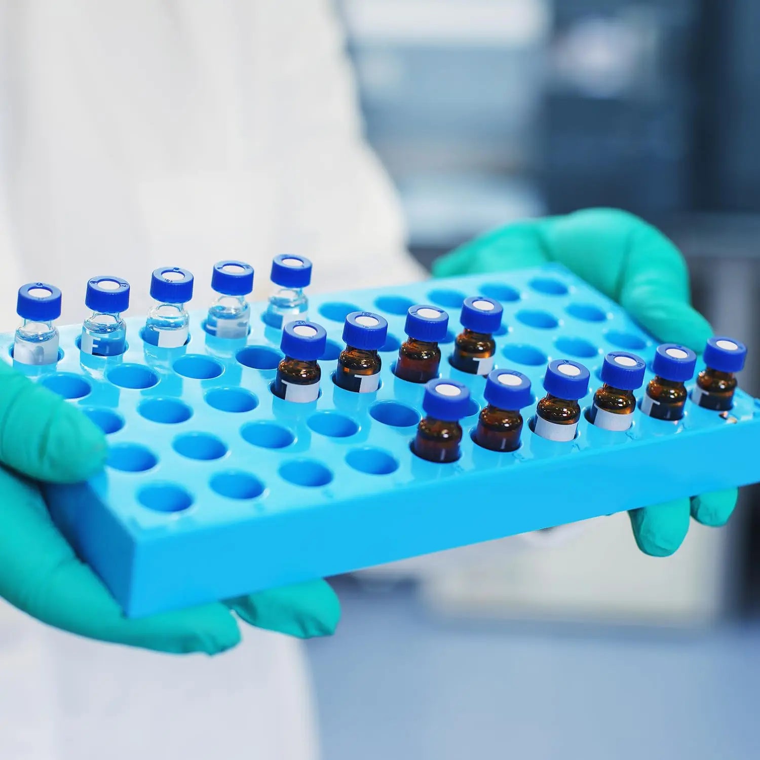 Comprehensive product view and setup components for StonyLab Brown Autosampler Vials with Cap Liners
