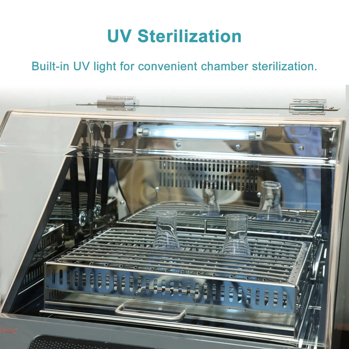 Benchtop Incubator Shaker, 20–300 rpm, PID Temperature Control, +5°C Above Ambient or 4-65°C