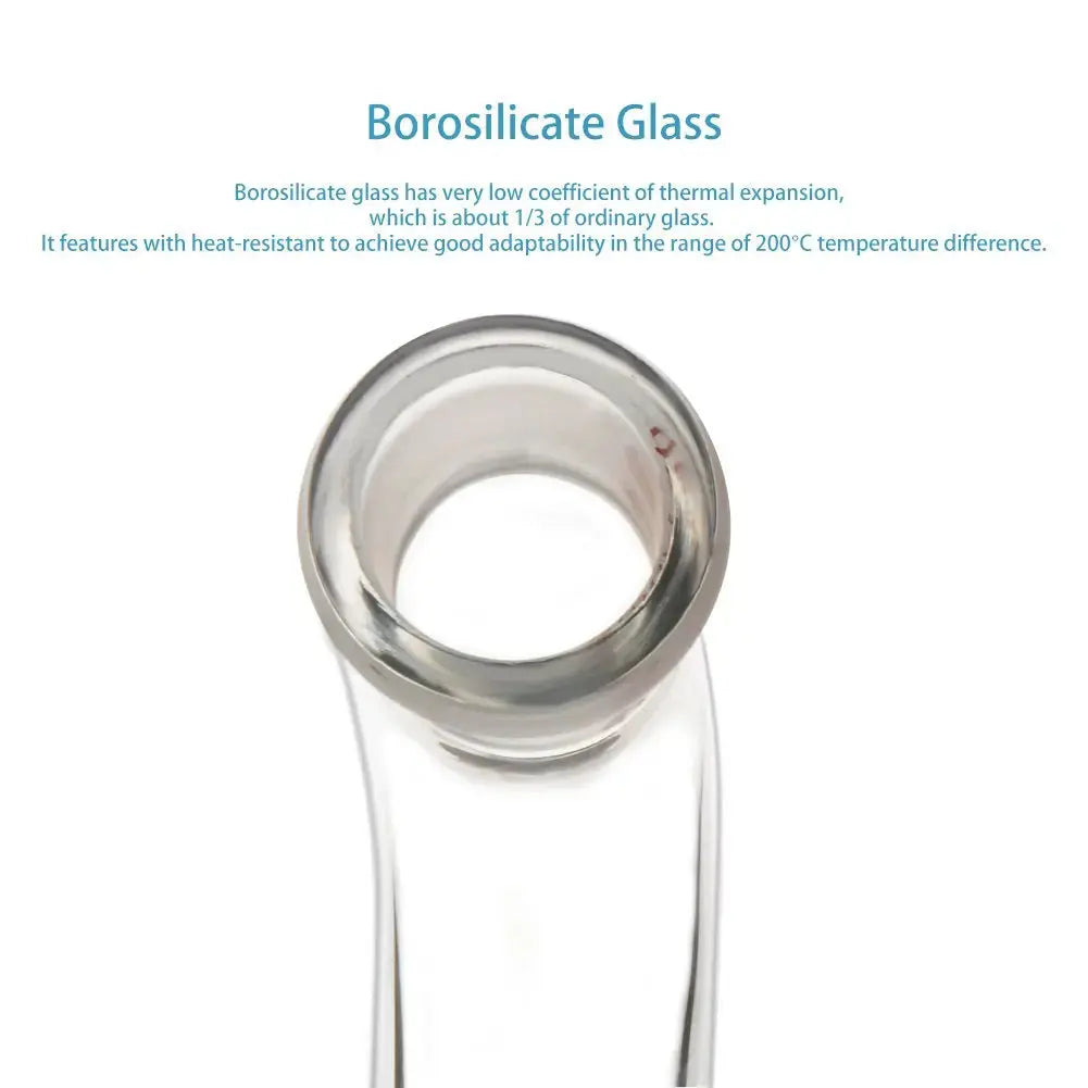 Side view and dimensional layout of the durable StonyLab Bent Vacuum Take-Off Adapter