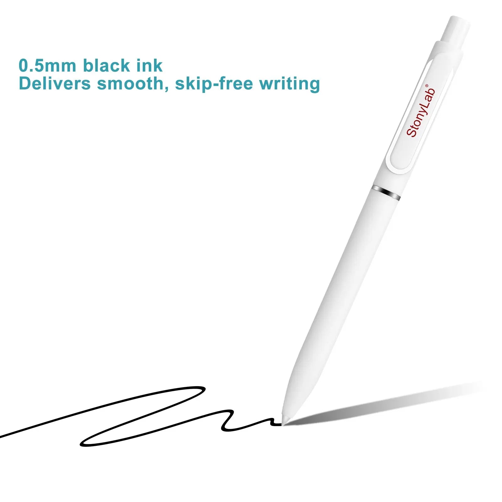 StonyLab Black Gel Pens 0.5 mm Fine Tip heavy duty chemical processing configuration