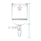 Buchner Filtering Funnel, Vacuum Serrated Tubulation, 60-1000 ml Funnels - Buchner 1000-ml