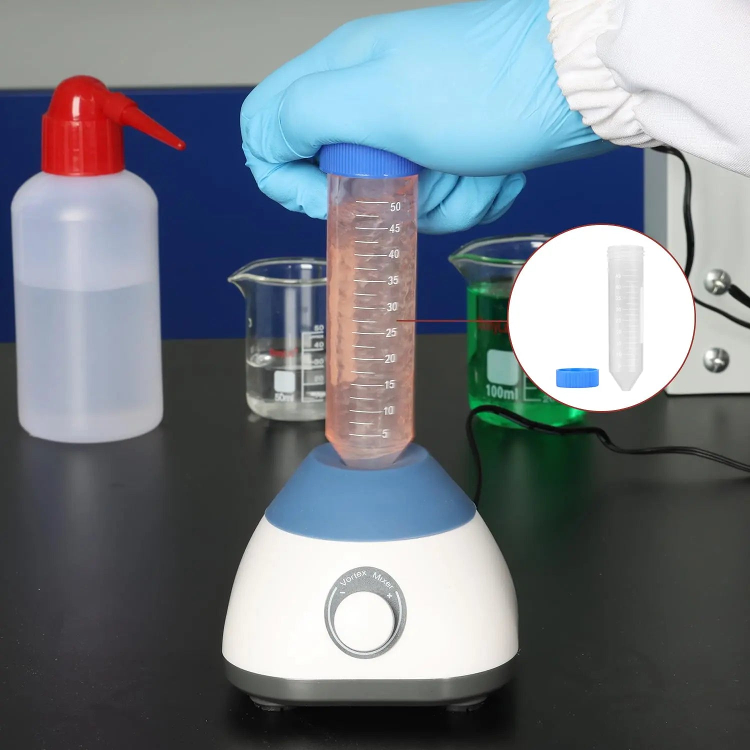 Side view and dimensional layout of the durable StonyLab Centrifuge Tubes