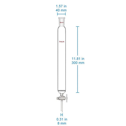 Chromatography Column with Fritted Disc and PTFE Stopcock Chromatography - Columns