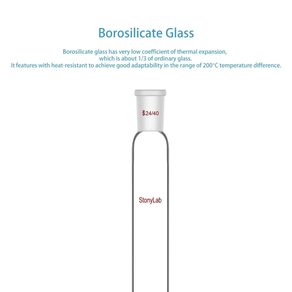 Side view and dimensional layout of the durable StonyLab Chromatography Column