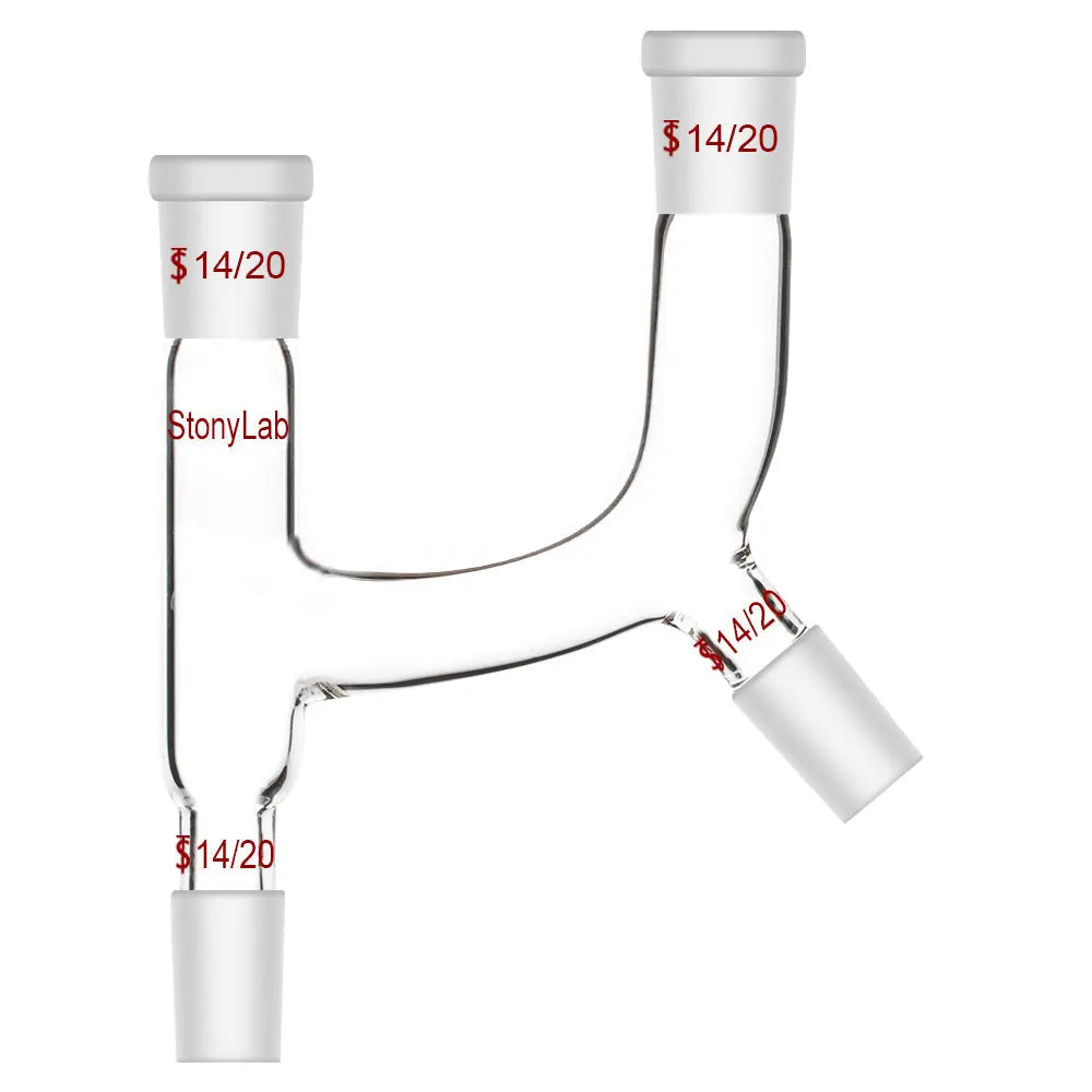 4 Way Claisen Distillation Adapter Glass Connecting Adapter - Stonylab