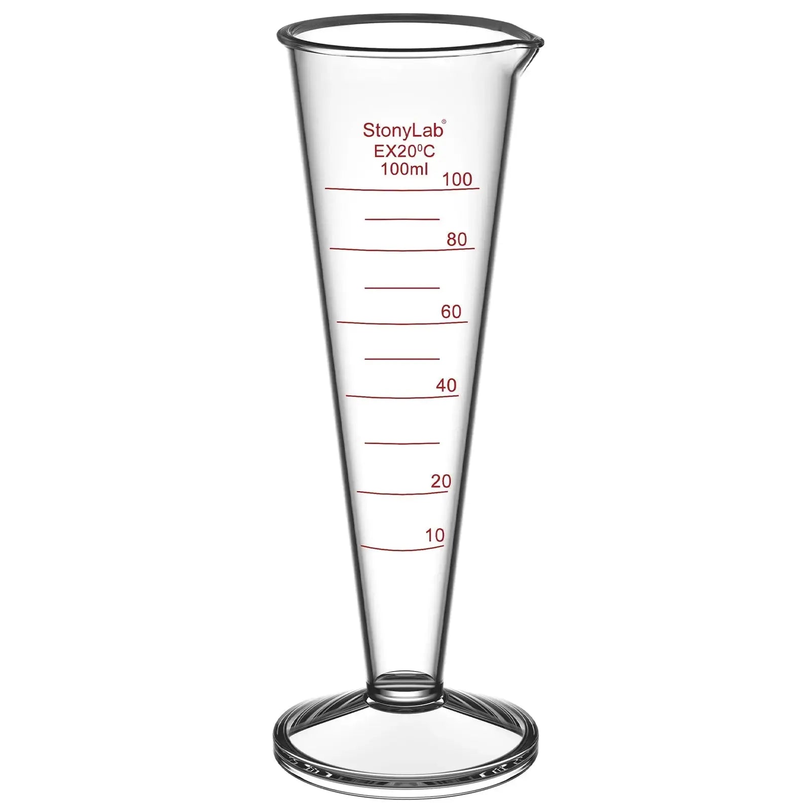 StonyLab Conical Graduated Cylinder for professional laboratory applications