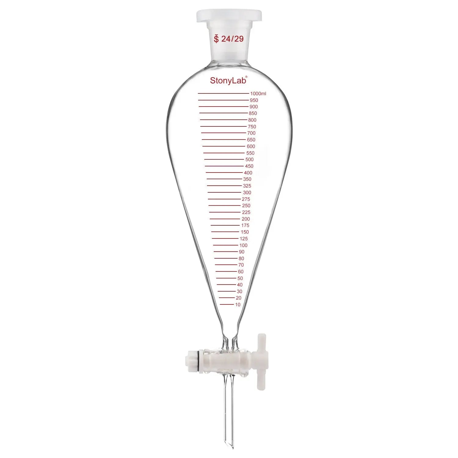 StonyLab Graduated Separatory Funnel with 24 for professional laboratory applications
