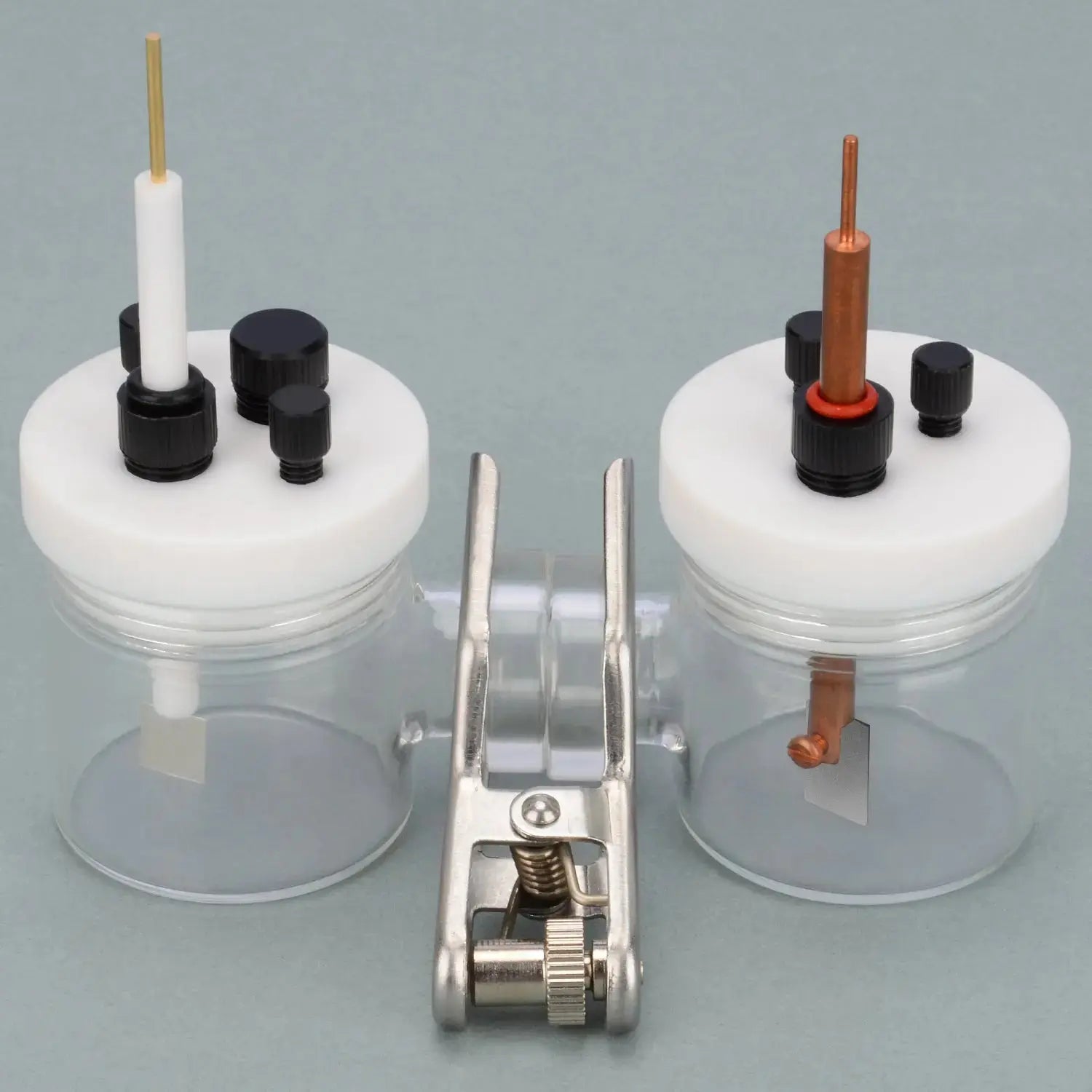 Alternative angle showing underlying build quality of StonyLab Copper Electrode Holder