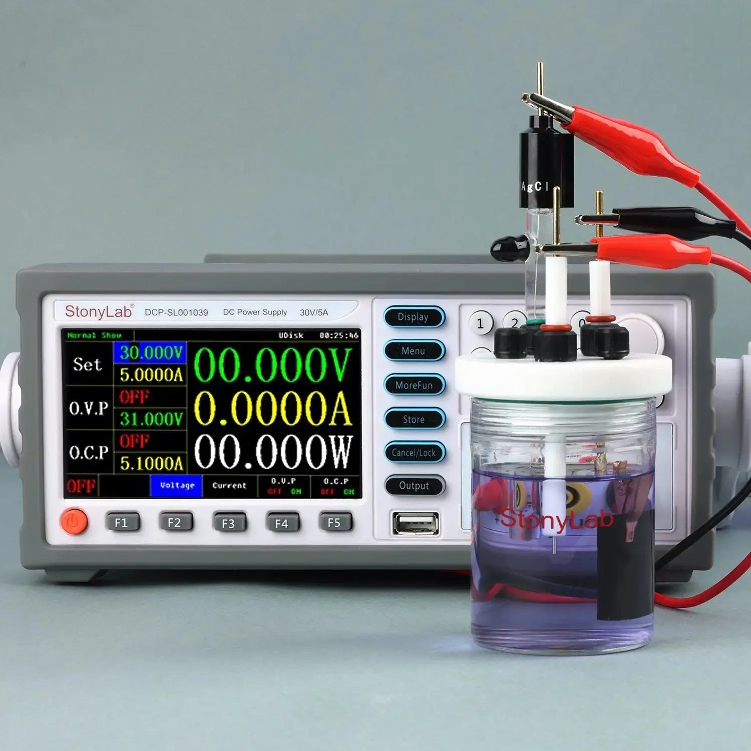 Comprehensive product view and setup components for StonyLab Copper Electrode Holder