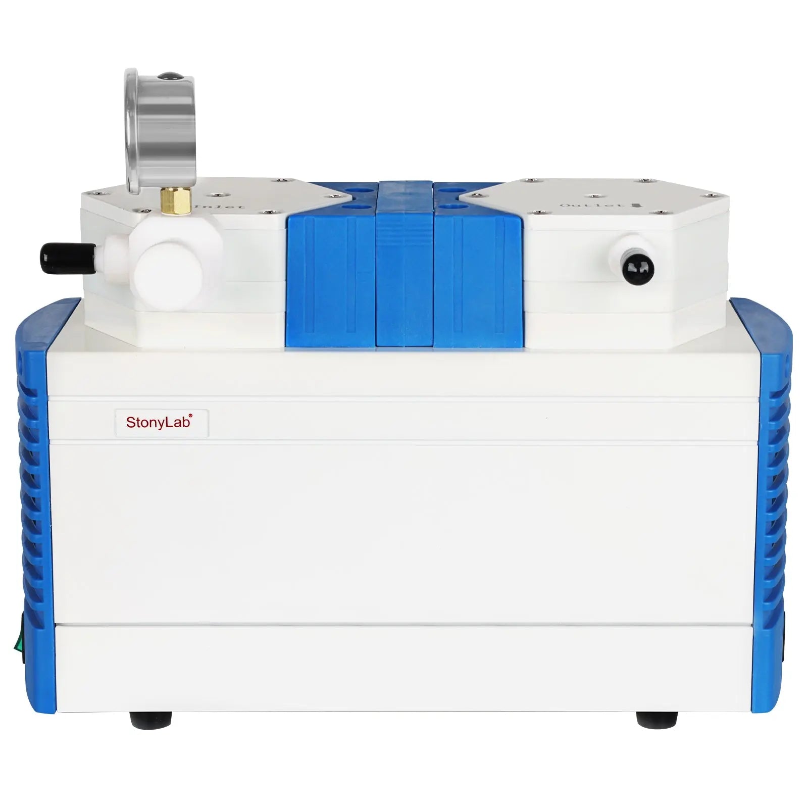 Control panel and digital status display setup of StonyLab Corrosion-Resistant Diaphragm Vacuum Pump