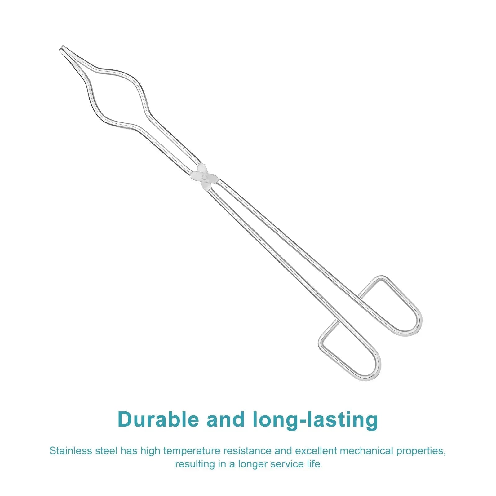 Side view and dimensional layout of the durable StonyLab Crucible Tongs