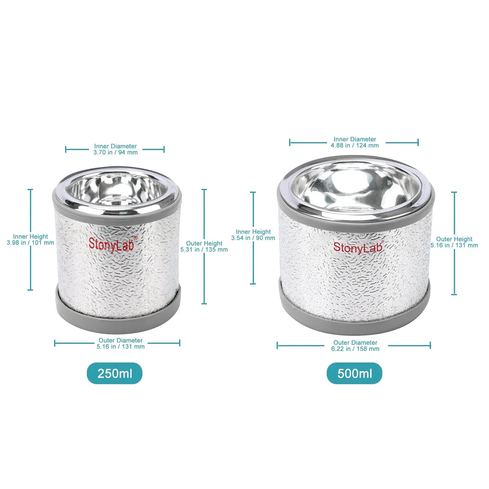 Close-up view showing the precise design and material of StonyLab Cryogenic Dewar Flasks
