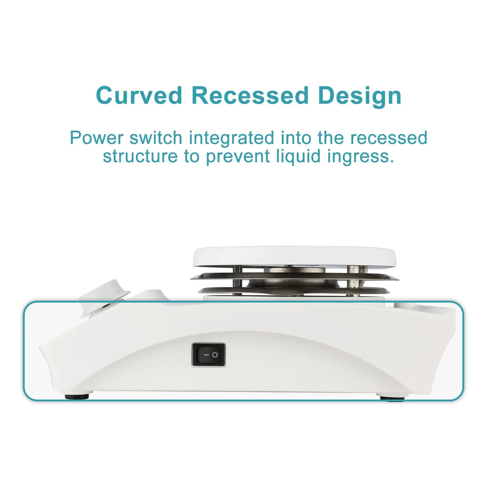 Alternative angle showing underlying build quality of StonyLab Digital Heating Magnetic Stirrer with Temperature Sensor