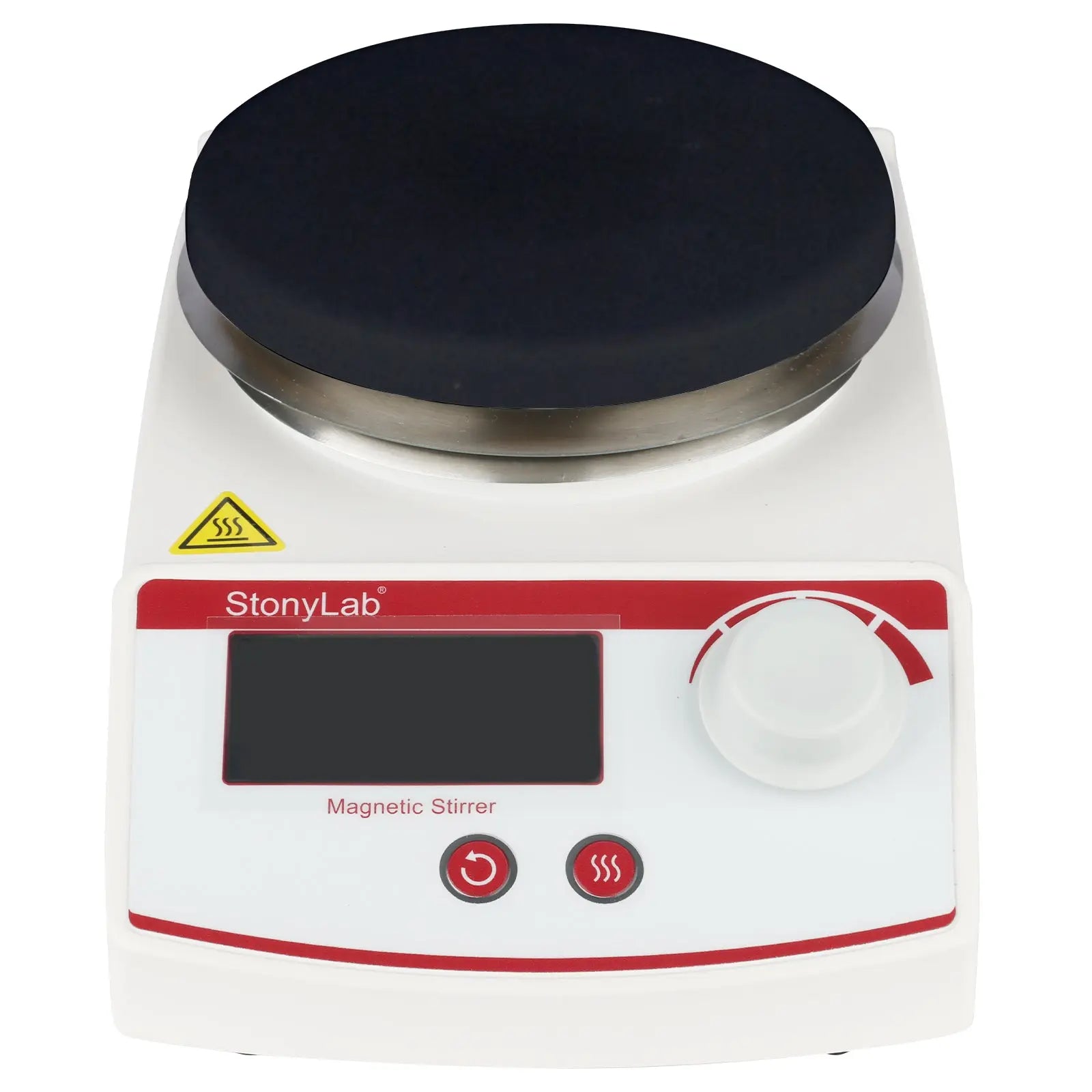 Close-up view showing the precise design and material of StonyLab Digital Heating Magnetic Stirrer with Temperature Sensor
