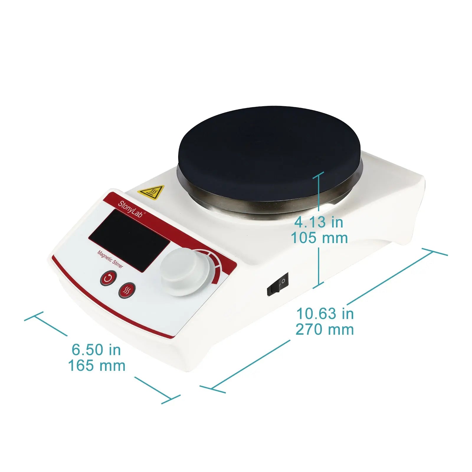 StonyLab Digital Heating Magnetic Stirrer with Temperature Sensor heavy duty chemical processing configuration