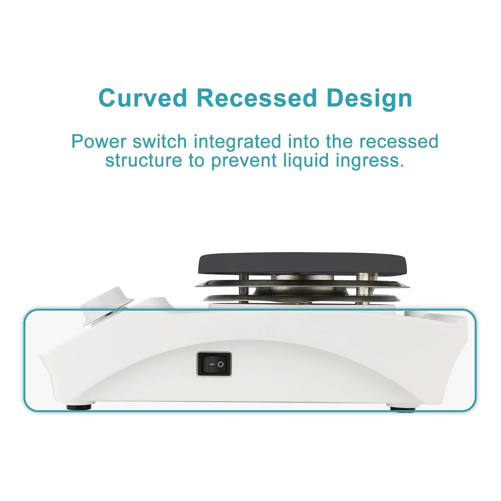Alternative angle showing underlying build quality of StonyLab Digital Heating Magnetic Stirrer with Temperature Sensor