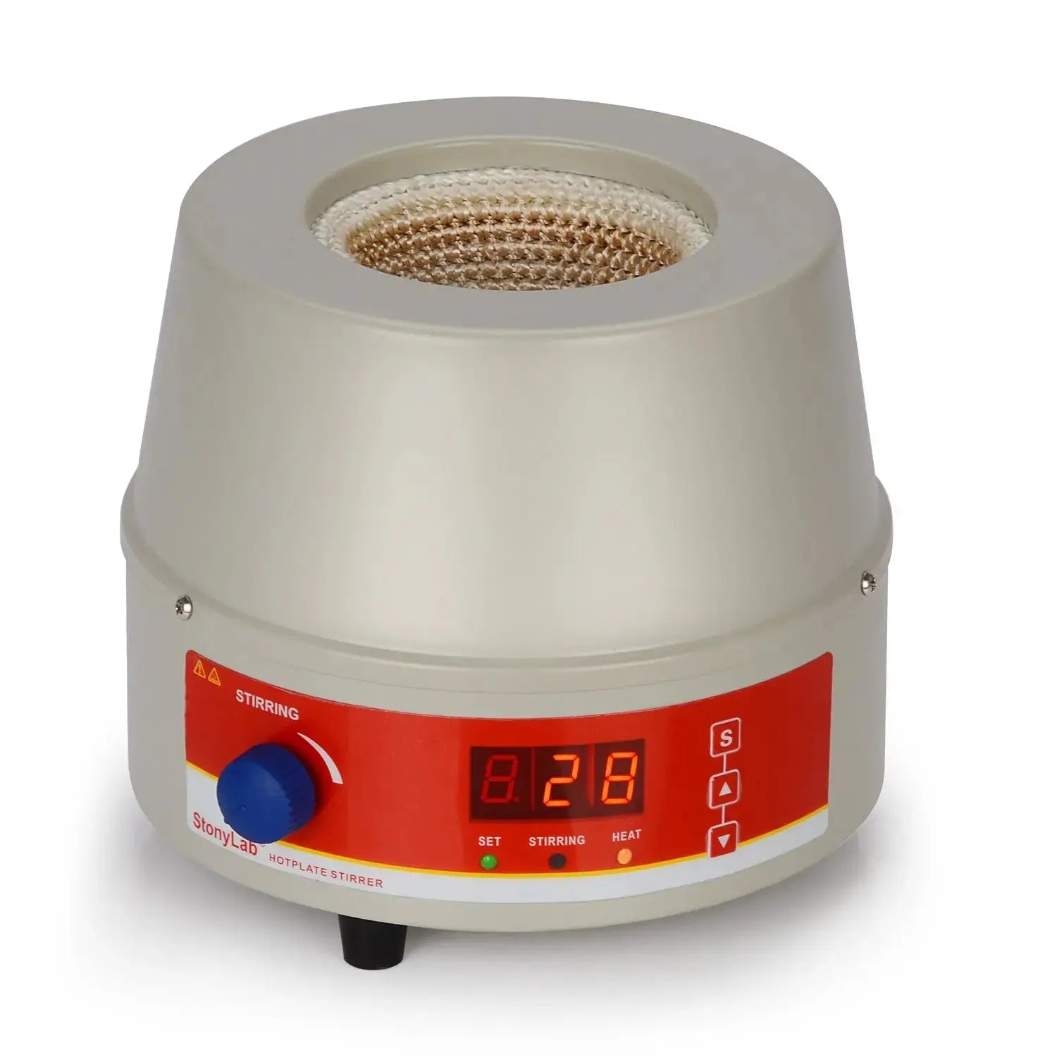 Alternative angle showing underlying build quality of StonyLab Digital Heating Mantle with Temperature Sensor