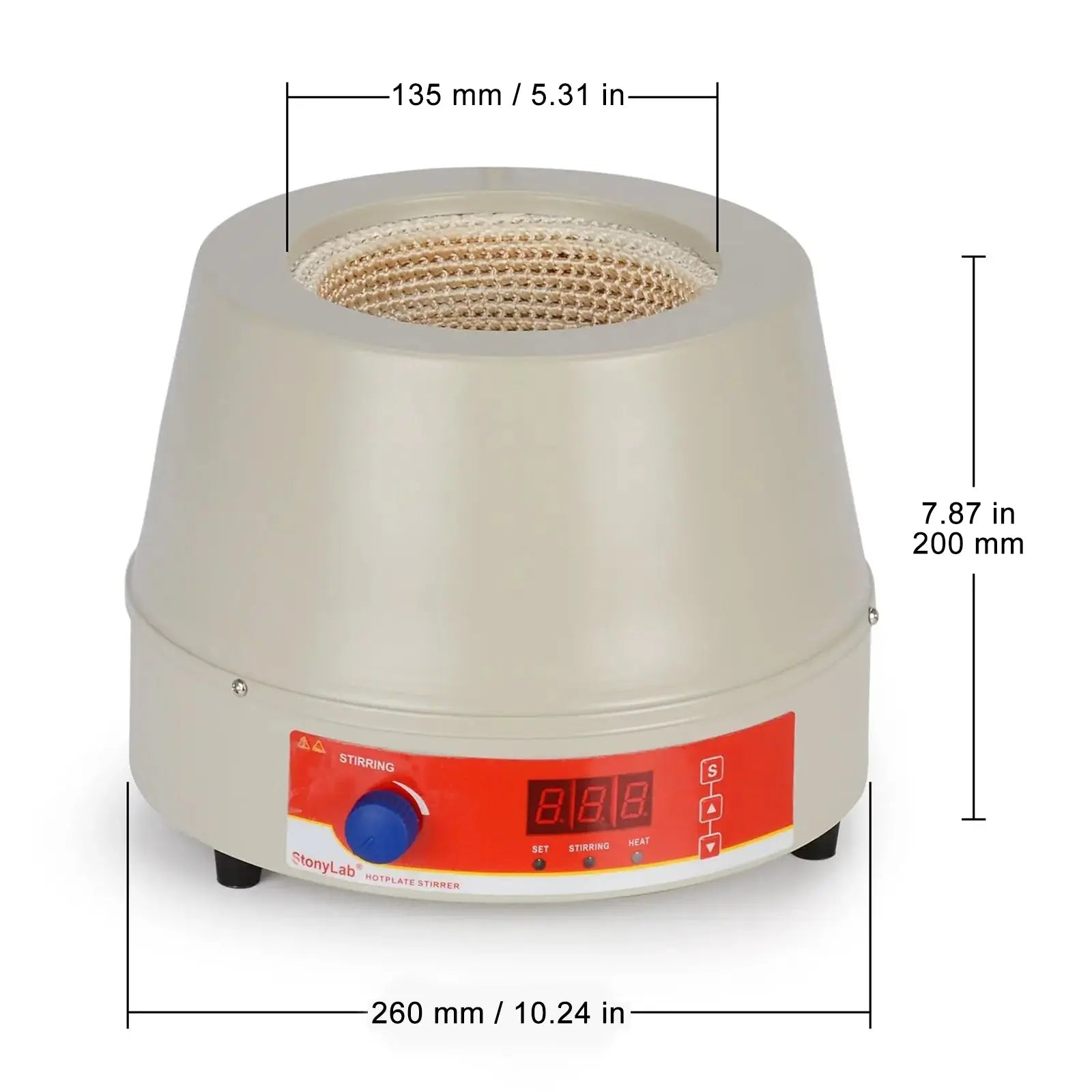 Detailed structural assembly component for StonyLab Digital Heating Mantle with Temperature Sensor