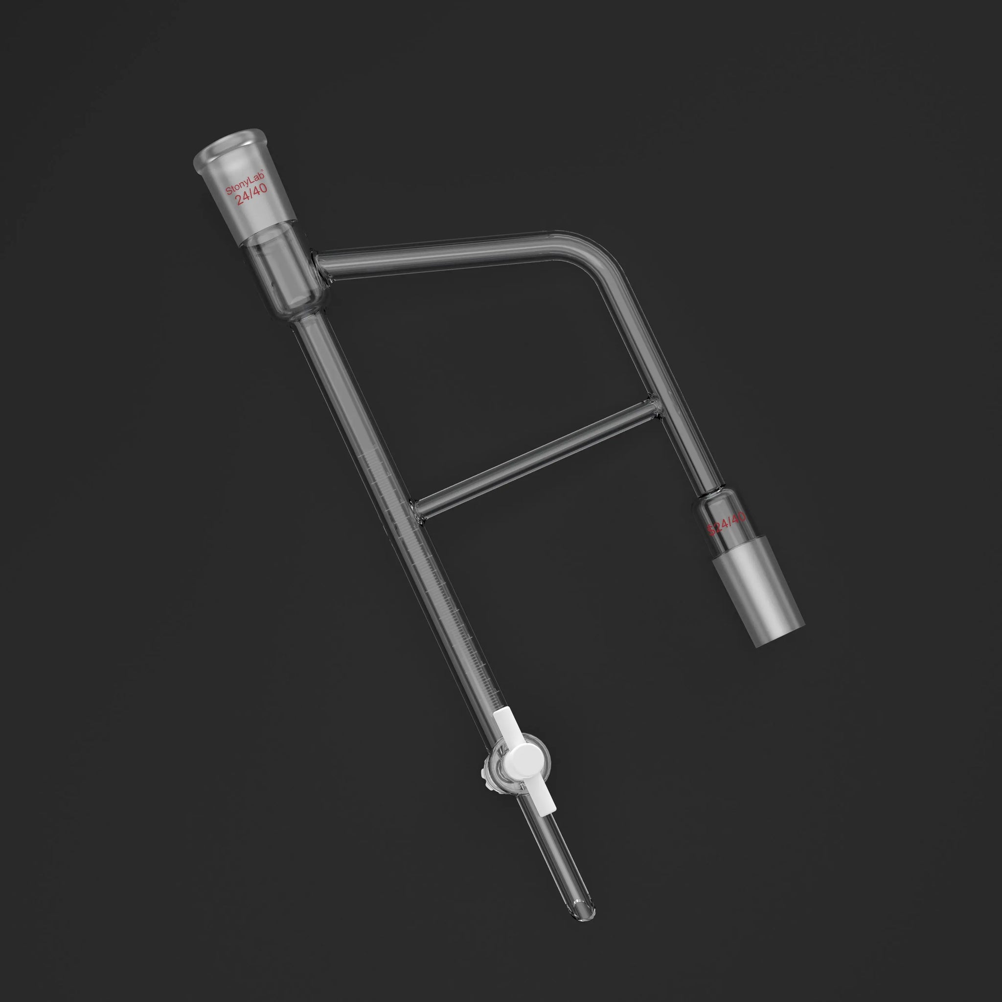 Alternative angle showing underlying build quality of StonyLab Distillation Receiver